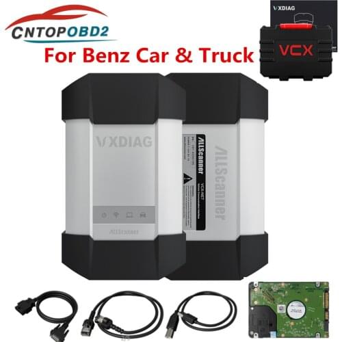 2020 VXDIAG C6 OBD2 Diagnostic Tool for Benz For Mercedes car truck STAR C4 C5 Scanners With 500G HDD Wireless DOIP&AUDIO VCX C6