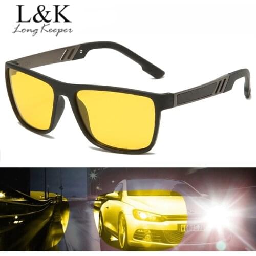 Brand Yellow Night Vision Driving Sunglasses Men Women TR90 Polarized Sun Glasses Male Anti-glare Driver Goggles Gafas UV400