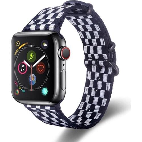 For Apple Watch Nylon Strap Series 6/ 5/4/3/2/1 Strap Series 40 mm 44MM 38 mm 42MM Nylon Strap Metal Buckle Sports Wristband