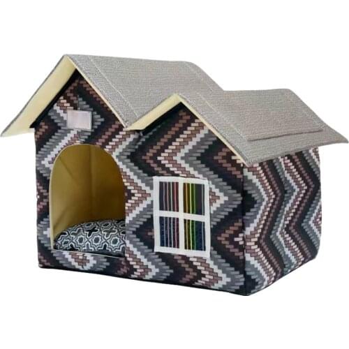 Dog House Kennel Bed Mat For Small Medium Dogs Cats Winter Warm Chihuahua Cat Nest Pet Products Basket Puppy House