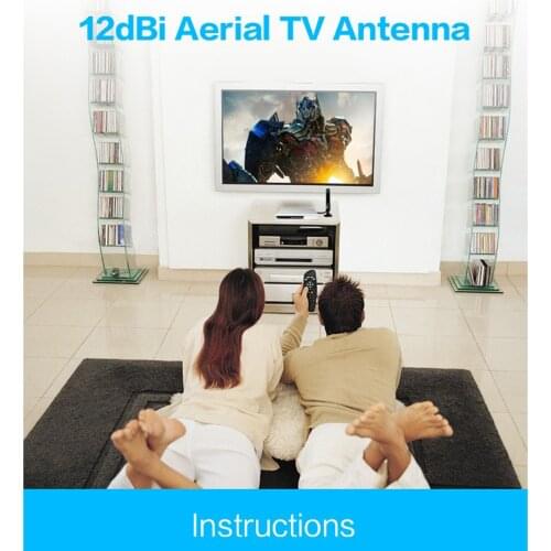 DVB-T TV HDTV Digital Antenna 12dBi Aerial Digital TV Antenna HDTV Aerial Booster Cable