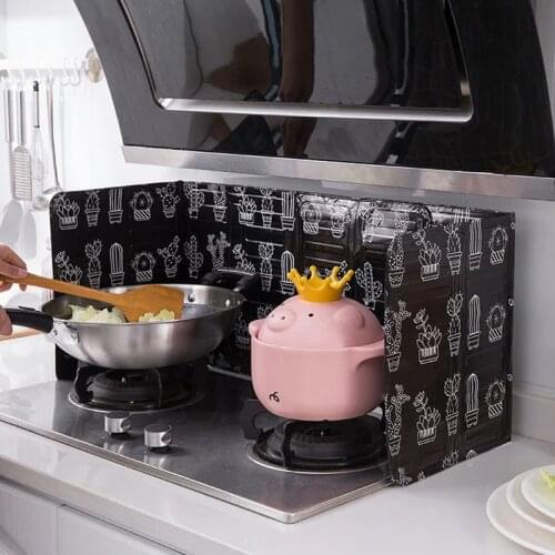 Oil Splatter Screens Aluminium Foil Plate Gas Stove Splash Proof Baffle Home Kitchen Cooking Tools Kitchen Gadgets