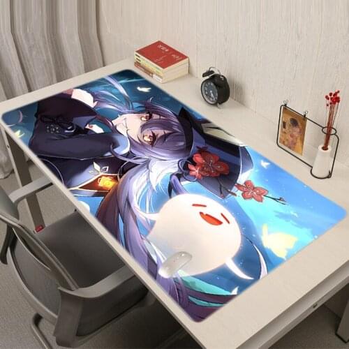 Genshin Impact Pc Gaming Mouse Pad Gamer Hu Tao Anime Mouse Mats Xl Xxl Kawaii Gaming Accessories Desk Mat Rug Mausepad Varmilo