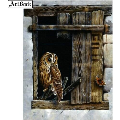 Full square drill diamond painting owl animal icon 5d diamond embroidery crystal diamond mosaic decorative painting