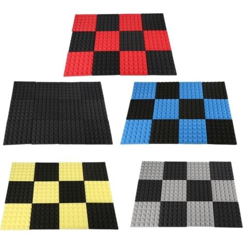 Hot AD-Charcoal Acoustic Foam Tiles Soundproofing Foam Panels Studio Sound Padding 2 x 10 x 10 Inch