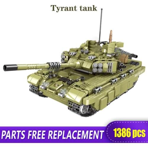 XINGBAO 06015 The Tyrant T-80 Main Battle Tank Model With Figure Building Blocks Toys Bricks WW2 Military Series Children Gifts