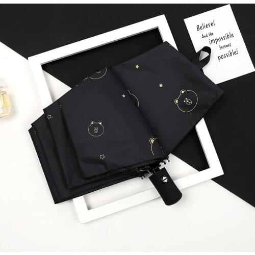 New cute little bear umbrella vinyl sunshade automatic umbrella Sun umbrella 30% off sun umbrella for boys and girls