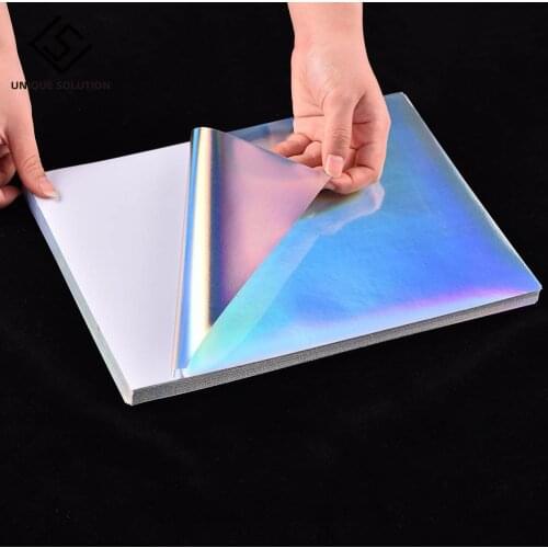 NEW Special Layer 50 Micron Thickness A4 Blank HOLOGRAM SILVER Sticker Label Paper for Home Office INKJET PRINTER