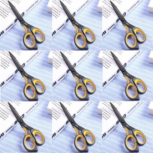 Scissors E6027 Coated Soft-touch 175mm 6-4 / 5 Inch Home Office Scissors Hand Craft Stainless Steel Stationery Scissors