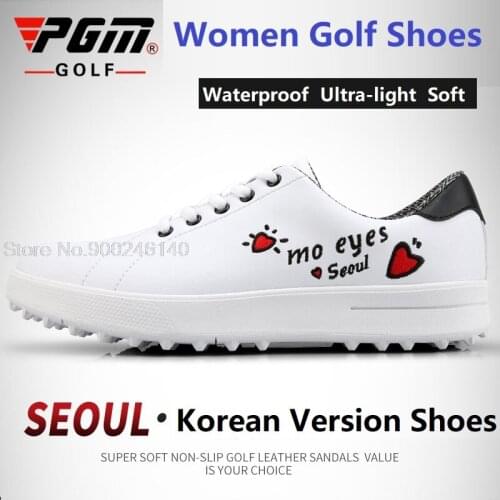 Pgm Korean Golf Shoes For Woman Sports Shoes Ladies Waterproof Golf Sneakers Anti-Slip Soft Shockproof Shoes Golfer Gift