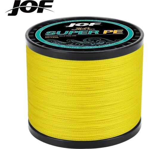 JOF Braid Fishing line 300M 500M 1000M 4 Strands Multifilament Fishing Wire Carp Fishing 9.1-45.4KG