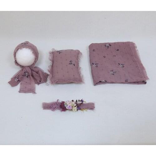 Snug vintage wrap for newborns photography backdrop stand Beautiful knitted wrapping cloth shoot props