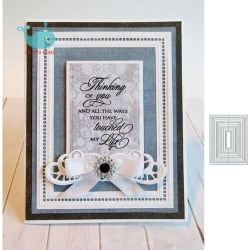 Rectangular frame Metal Cutting Dies Scrapbooking Stencil for Album Paper DIY Gift Cards Decoration Embossing Mold Dies New 2019