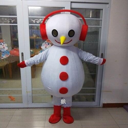 High Quality Sale Christmas Snowman Mascot Costume Christmas Party Performance Mascot Costume Adult Size Parade Advertising Suit