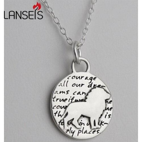 20pcs Inspirational Lion Charm Necklace15mm