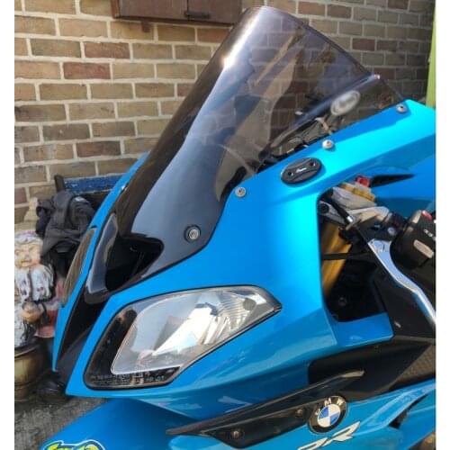 Windscreen For BMW S1000RR HP4 HP-4 S 1000 RR 2009 2010 2011 2012 2013 2014 Wind Screen Deflectors Windshield Blue Smoke Iridium