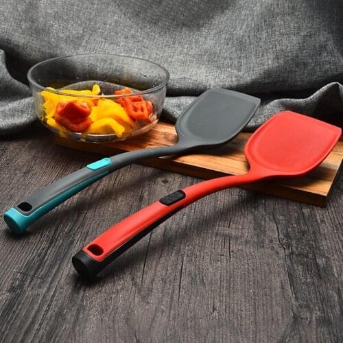 1 Pcs Silicone Spatula Heat-Resistant Long Handle Non-Stick Turner Kitchen Cooking Tool TS2 Kitchen Knives Accessories