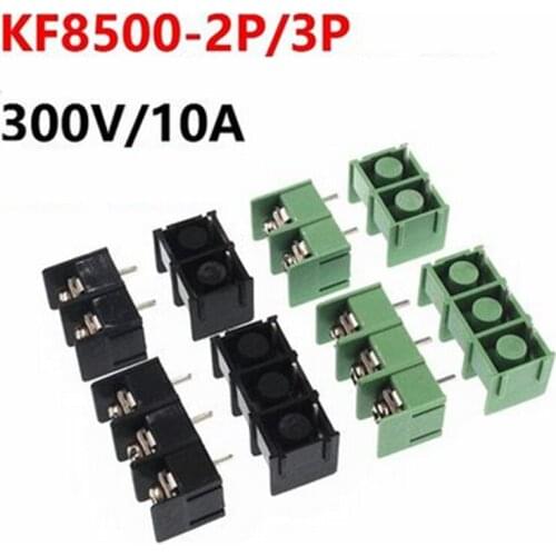 10pcs/Lot 8.5MM pitch KF8500-2P KF8500-3P 300V/10A green splice connecting terminal