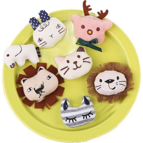 10Pcs/lot Cartoon Plush fabric patches,kawaii elephant/deer padded appliques,kid headwear,garments accessories,DIY materials