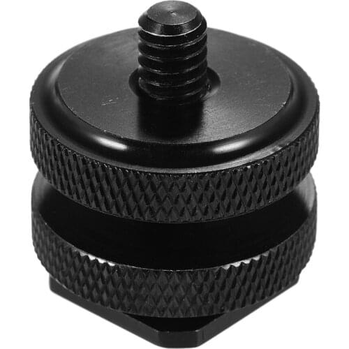 1x Hot Shoe Mount Accessory Metal Nut Flash Speedlite Mount Adapter for 1/4" Thread Screw Tripod Camera Tool