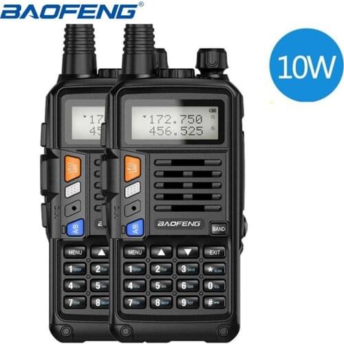 2PCS BaoFeng UV-S9 PLUS Walkie Talkie 10W Powerful CB Radio Transceiver Long Range Portable suitable for outdoor travel