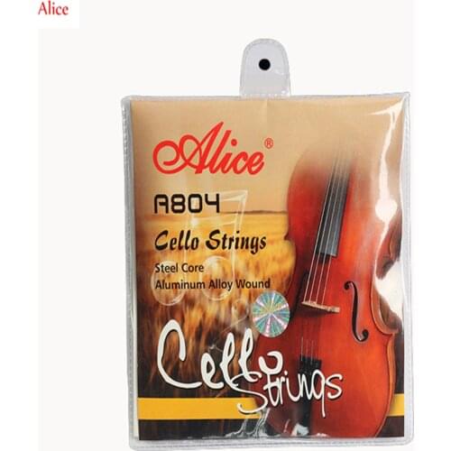 Muse-Cello Strings 4 pcs Set Steel Core Aluminum Alloy Wound Fits 1/2 - 4/4 Size Cello - Alice A804 cello 4/4 strings