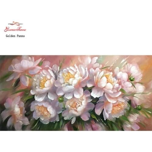 GOLDEN PANNO Diamond Painting Full Square 5D Diy Daimond Embroidery Diamant Mosaic Sale Displasy Broderie Diamant Peony 02