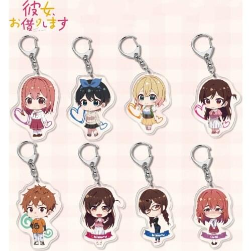 Anime Cartoon Key Chain Figure Kawaii Acrylic Ichinose Chizuru Asami Nanami Keyring For Women Man Bag Car Trinket Cosplay