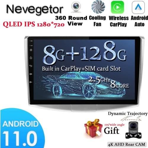 2Din 10 inch Android 11 Car Radio Multimedia Player For VW Volkswagen Passat B7 B6/Magotan Autoradio DVR Camera