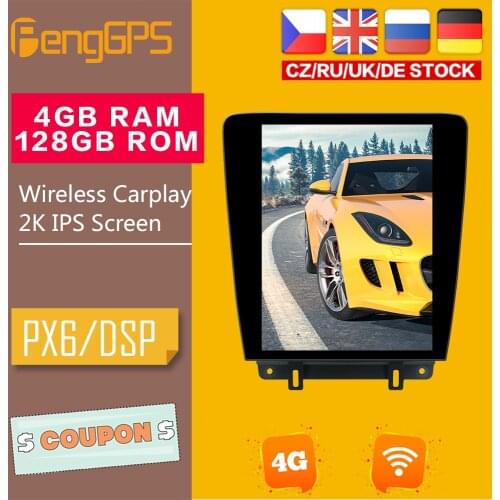 Android DVD Player For Ford Mustang 2010-2014 Multimeida Head Unit Car Stereo GPS Navigation Tesla IPS Touchscreen PX6 DSP 6Core