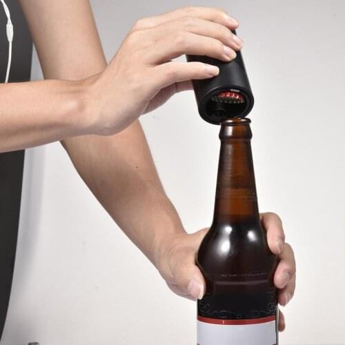 Automatic Beer Bottle Opener Magnet Beer Opener Stainless Steel Push Down Opener Wine Beer Soda Cap Opener Kitchen Accessories