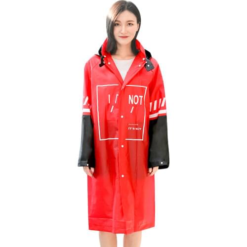 Adult Raincoat Women Red Long Rain Poncho Outdoor Hiking Waterproof Rain Coat Couple Thicken Plastic Suit Coat Impermeable Gift
