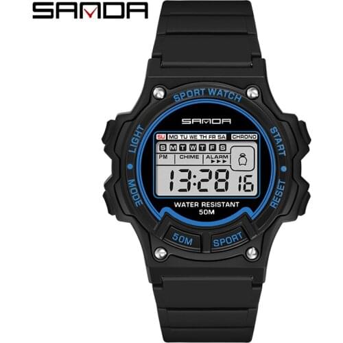 SANDA LED Electronic Digital Watch Waterproof Sport Watches Men Women Ladies Clock Female Wristwatch Relogio Feminino 6020