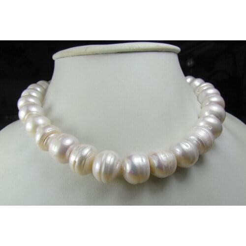 Beautiful 10-11MM NATURAL SOUTH SEA WHITE PEARL NECKLACE 18"