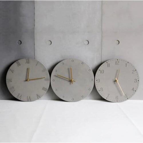 The creative personality of modern minimalist three-dimensional geometric texture relief concrete clock silicone mold