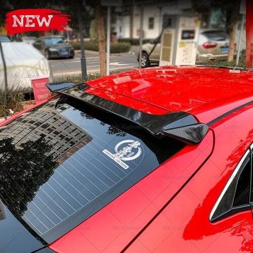 CARBON FIBER TOP WING COVER FOR CIVIC FK7 HATCHBACK JDM ABS BLACK MATTE GLOSSY ROOF SPOILER TRIM BODY KIT RACING TUNING PART FK7