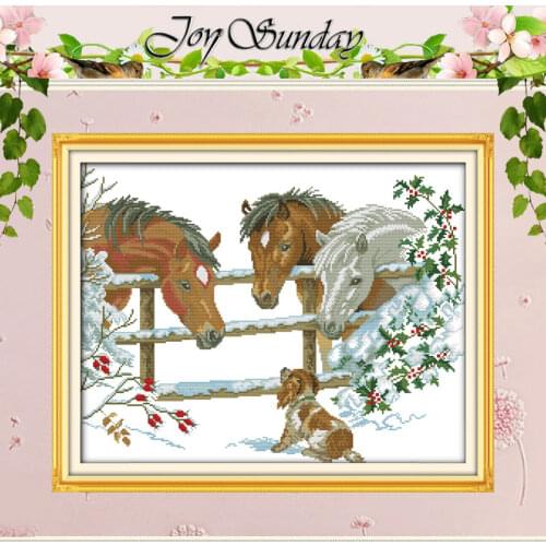 Inquisitive Horse Patterns Counted Cross Stitch 11CT 14CT Cross Stitch Sets Chinese Cross-stitch Kits Embroidery Needlework