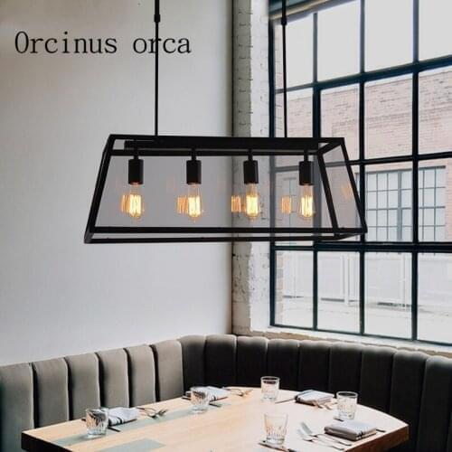 Specials American industrial wind box chandelier special chandelier living room bedroom creative Iron Chandelier free shipping