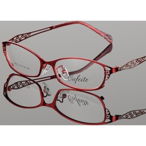 Metal Frame Half Frame Glasses Frame for Womens Myopia Glasses Ultra Light Eye Protection Computer Glasses Frame