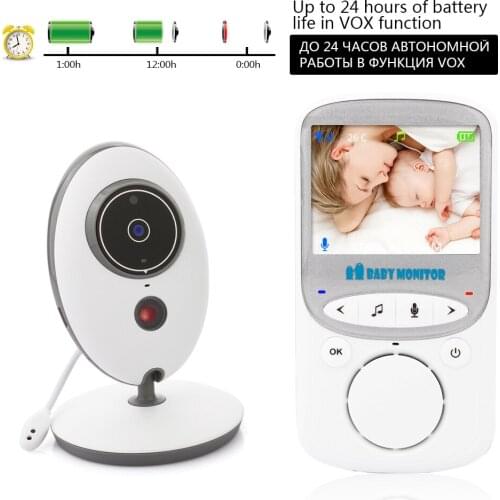 Multi-language 2.4 Inch Temperature Display Intercom baby monitor