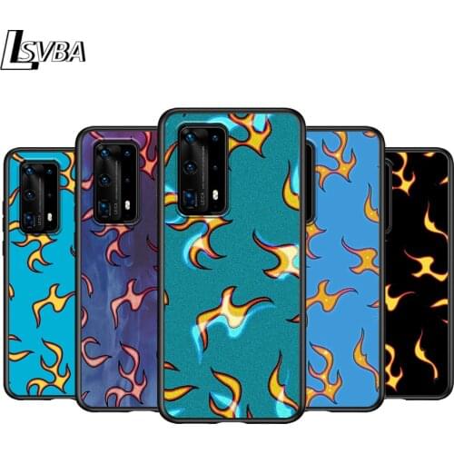 Fashion Hot Flame Art For Huawei P Smasrt 2018 2019 2020 2021 Smart S/Z Smart Plus Smart Pro Black Cover Phone Case