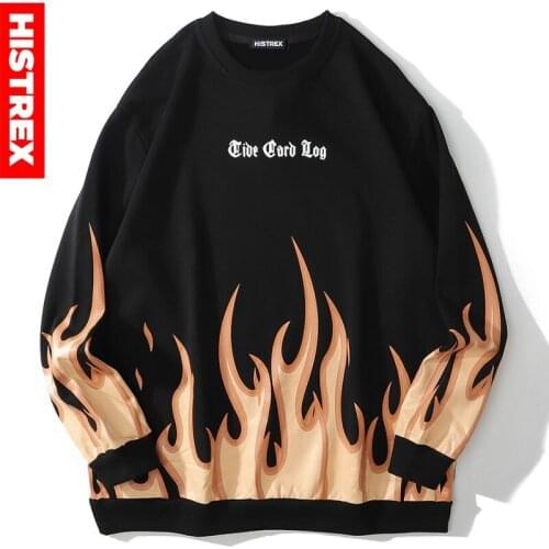 HISTREX 3D Printing Fire Men Sweatshirt Cotton Brand Clothing Casual Coats Harajuku Oversized Outerwear Mens Sweatshirts 852D1