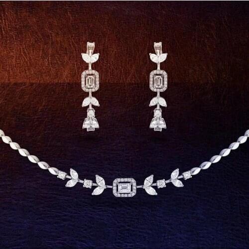 New Women sexy Plant Necklace Earring Sets For Women Wedding Bijoux Wholesale N0422