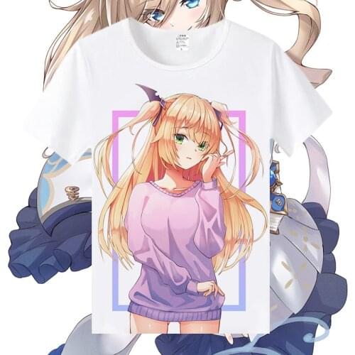 2021 new game Genshin Impact 3D digital printing cosplay spring and summer cartoon animation trend T-shirt for men and women