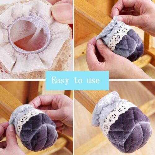 New Cloth Wear-resistant Anti-slip Mute Chair Leg Mat Fabric Lace Chair Feet Cover