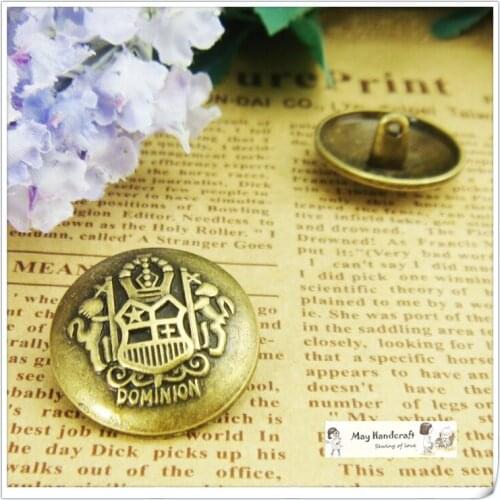 Wholesales 18/25mm Bronze Super Fine Retro Lion Metal Buttons,Overcoat Fashion Dress Buttons Craft Shank Button Buckle,40Pcs/Lot