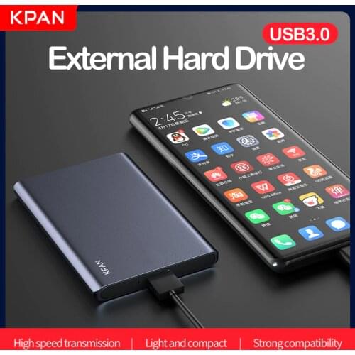 Original KPAN 2.5“ Metal Case Black External Hard Disk Drive 1TB 2TB HDD 500GB USB3.0 Storage Devicefor PC, Mac, XBOX ONE, PS4/5
