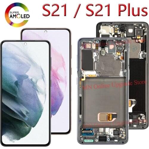 Original For Samsung Galaxy S21 Lcd G991 G990F with Frame Display Touch Screen Digitizer Samsung s21 Plus LCD G996 G9960 G996F