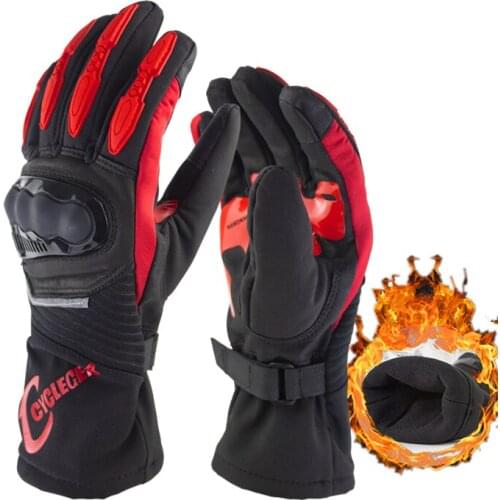 Waterproof Motorcycle Gloves Winter Full Finger Sports Gloves Men Motorbike Long Riding Gloves Warm Racing Guantes Para Moto