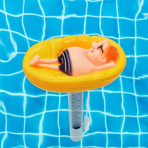 Swimming pool floating thermometer with String for outdoor and indoor swimming pools, hot tubs, spas, jacuzzis and ponds